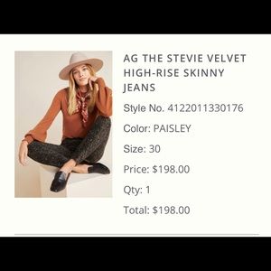 Anthropology Stevie Paisley Velvet Pant